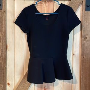 Scoop Neck Peplum Top